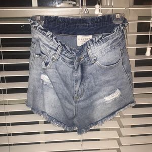 Women’s blue jean shorts
